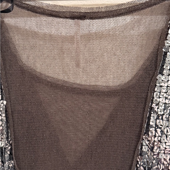 Free People Black Silver Sequin Backless Dress - Picture 9 of 14